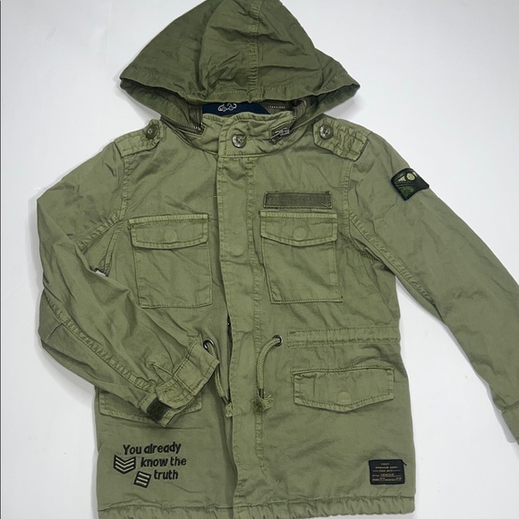 Zara Other - Zara Boys Aviator Olive Green Jacket